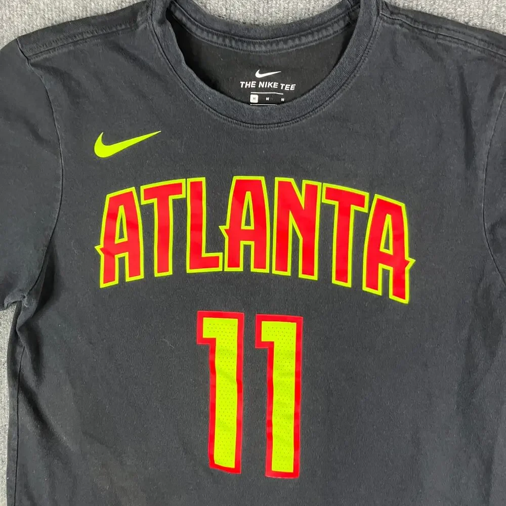 Nike Atlanta 11 T-Shirt Mens Size M Black‎ Dri-Fit Basketball Athletic Graphic